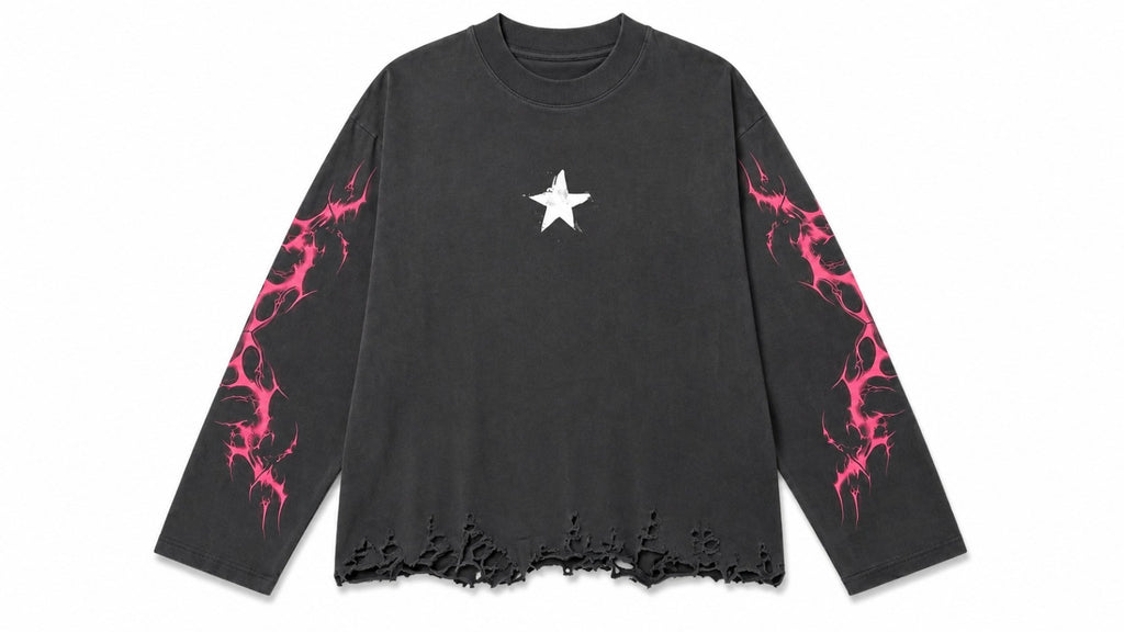 4DOT - Fatality Distressed Long sleeve